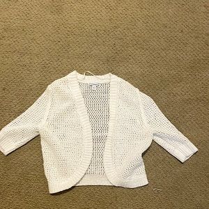 White sweater for over dresses or tops.Size small
